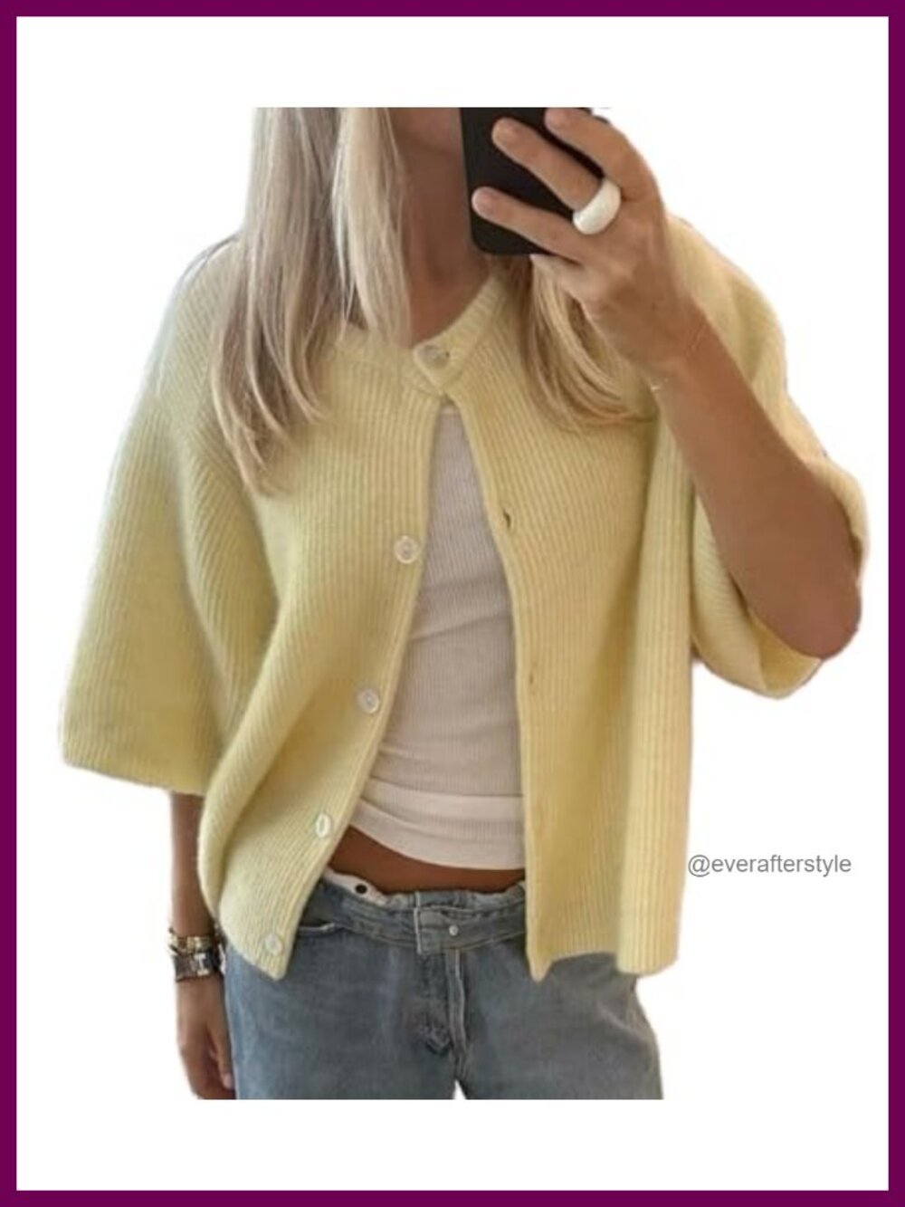 Women Knitted Cropped Blouse Short Sleeve Button Knit Shirt Y2k Cardigan